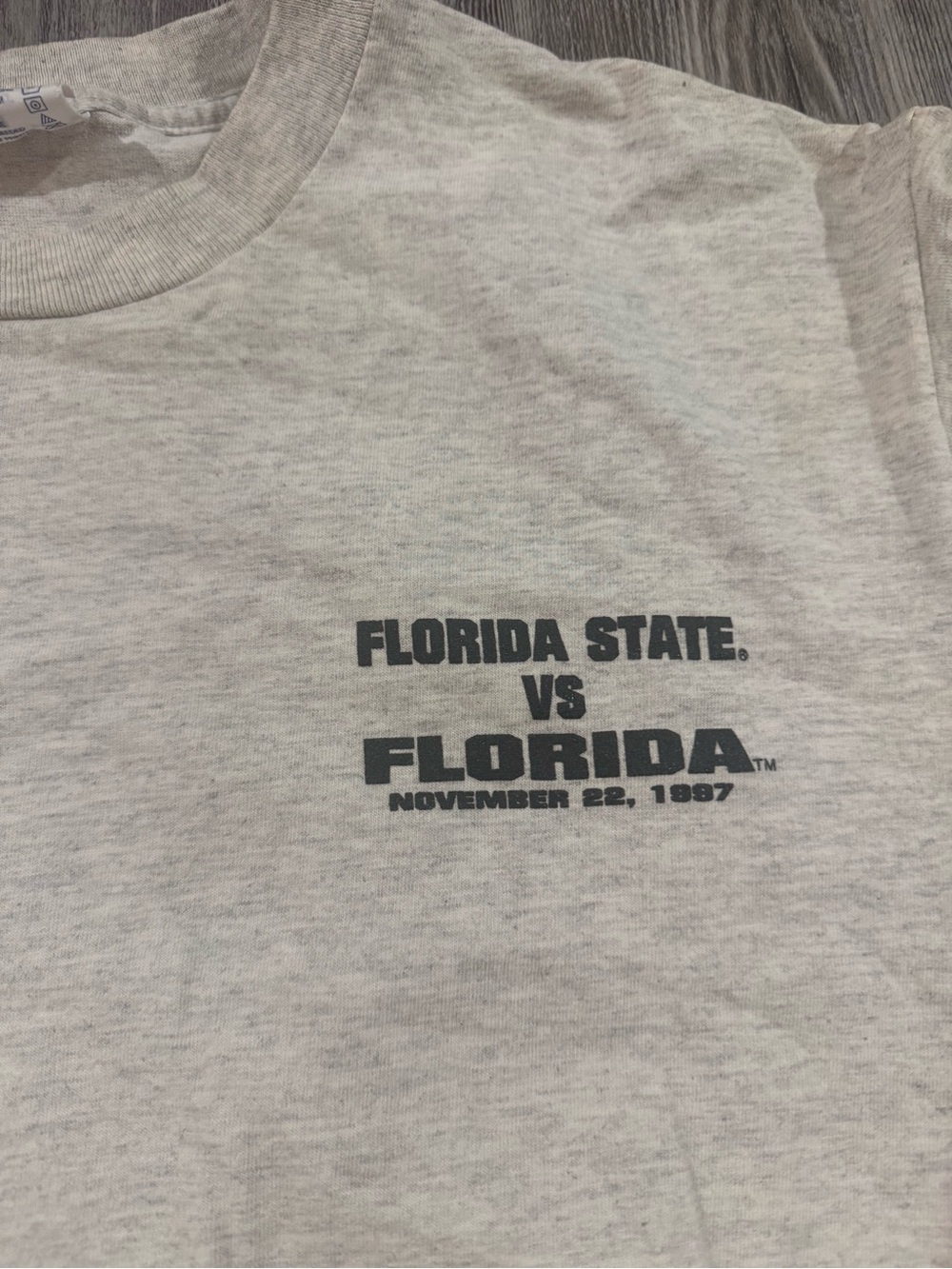 Florida State vs Florida Graphic Tee - Light Gray